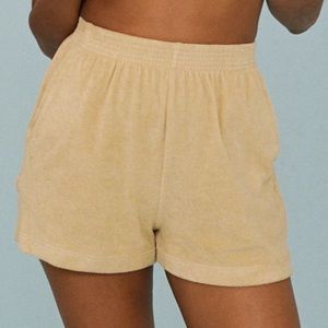 Girl Rodriguez terry Port shorts in khaki size Large